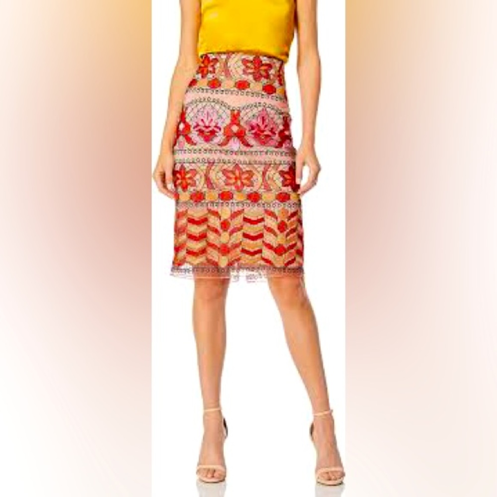 ECI NY Orange Skirt Size 12! Waiting for you to wear to a nite on the town!